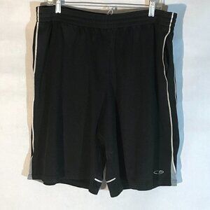 Vintage CHAMPION Large Athletic Black Basketball Shorts